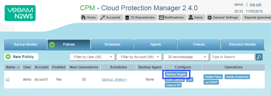 3. Creating a Simple Backup Policy