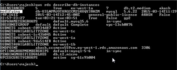 AWS RDS instance types 