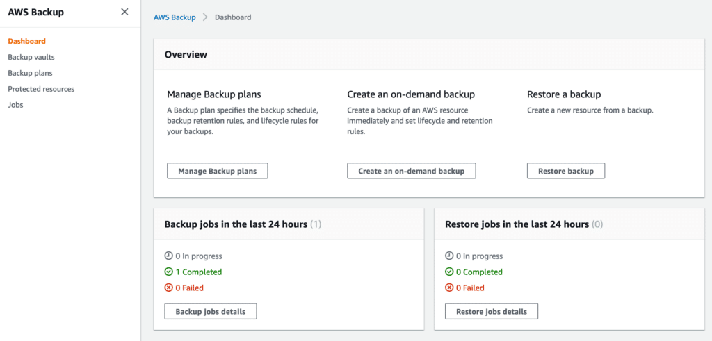 aws backup overview