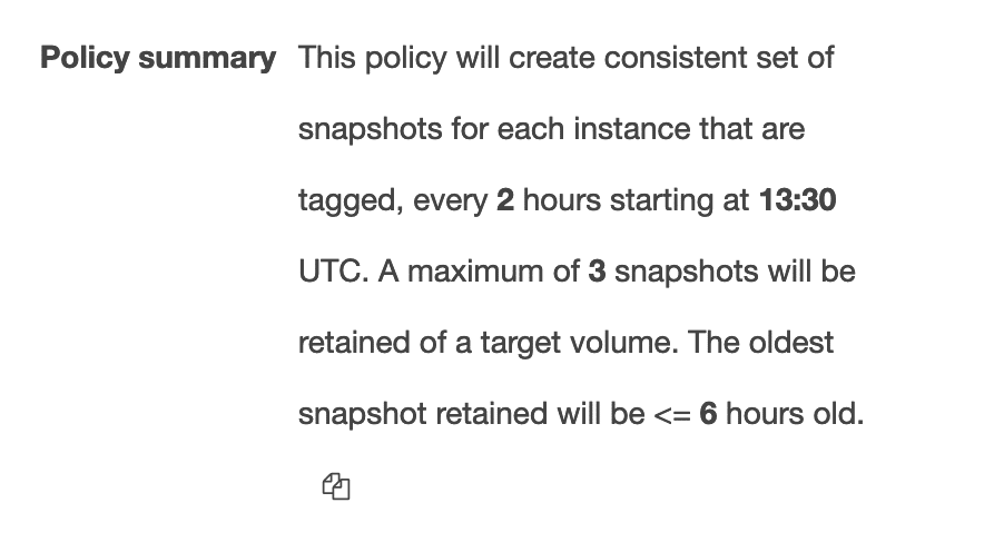 policy summary text