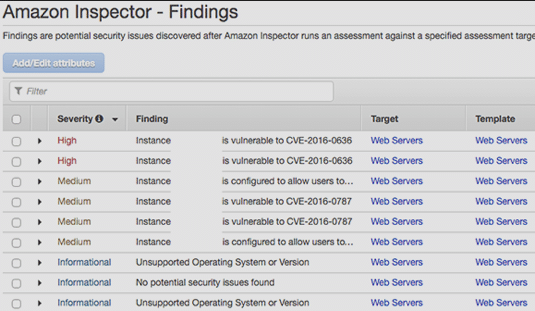 Amazon Inspector Findings