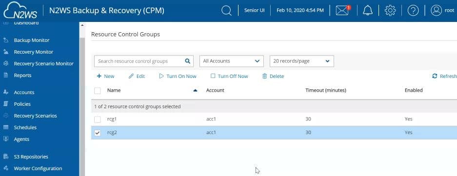 Another way to optimize AWS costs is by using the N2WS Resource Control feature.