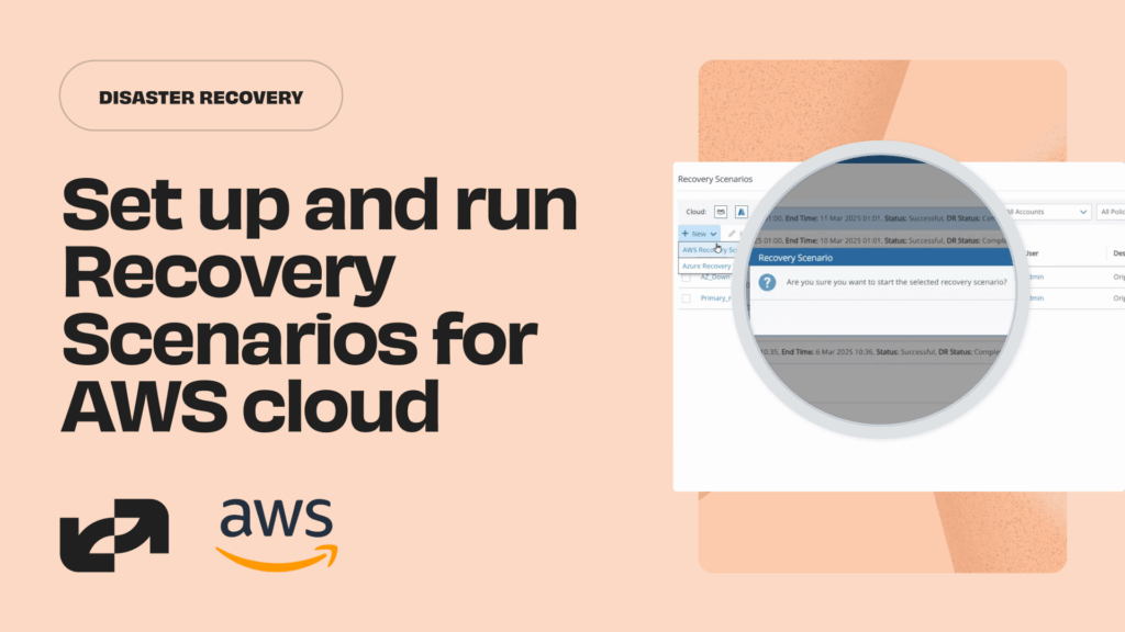 Set up and run Recovery Scenarios for AWS cloud