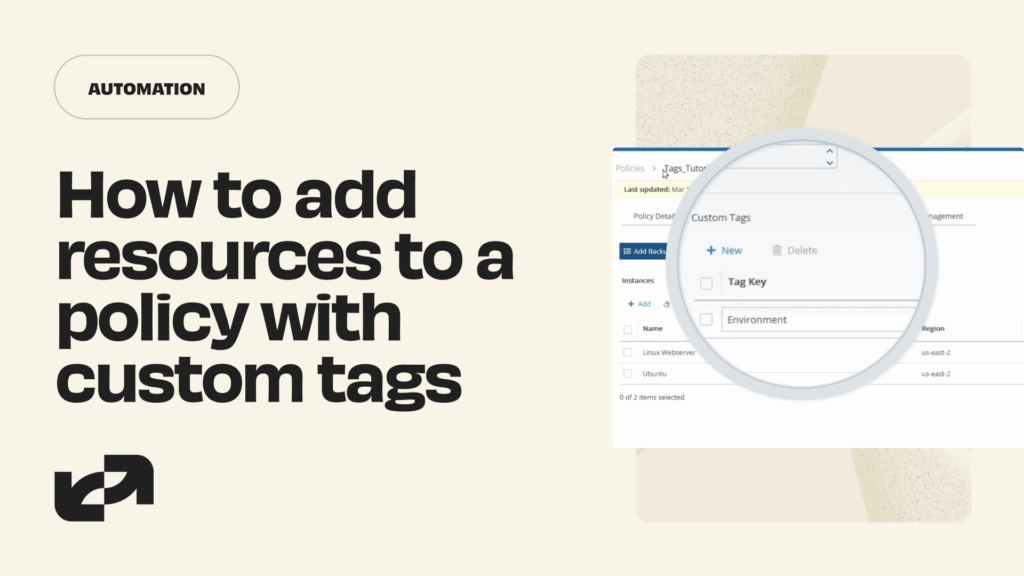 How to add resources to a policy with custom tags