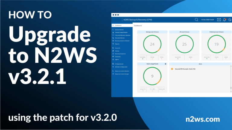 How to Upgrade to N2WS v3.2.1 with the patch