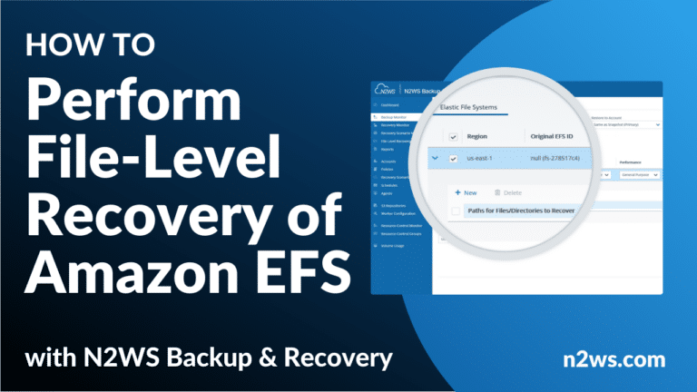 How to perform file-level recovery of Amazon EFS