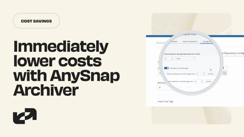 How to immediately save on AWS storage costs with AnySnap Archiver