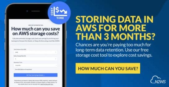 Find out how much you can save on AWS storage costs with our free AWS cost saving calculator. Click on the image to try it.