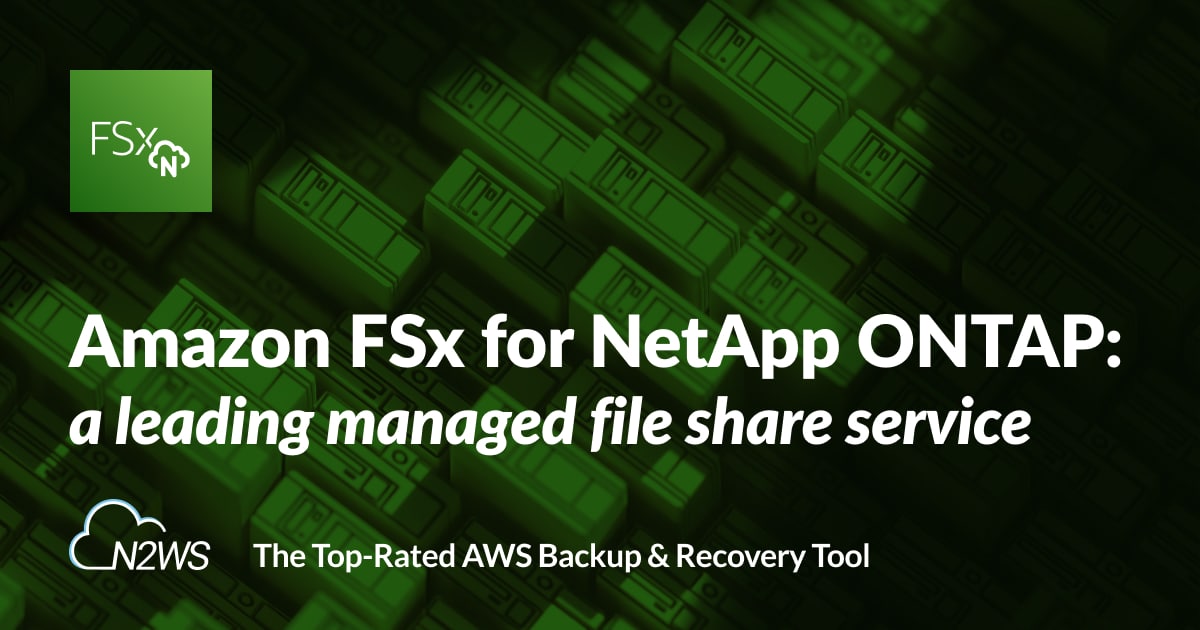 banner that reads: Amazon FSx for NetApp ONTAP, a leading managed file share service