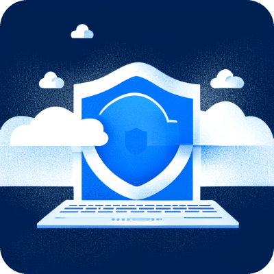 Enterprise AWS backup solutions illustration - secure console