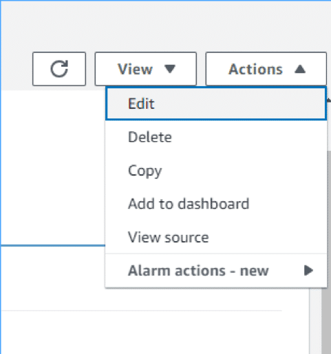 edit alarm actions