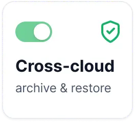 Cross-cloud archive and restore