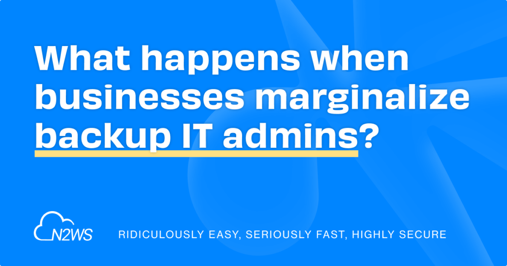 What happens when businesses marginalize backup IT admins?