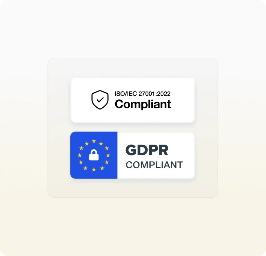 ISO and GDPR compliant