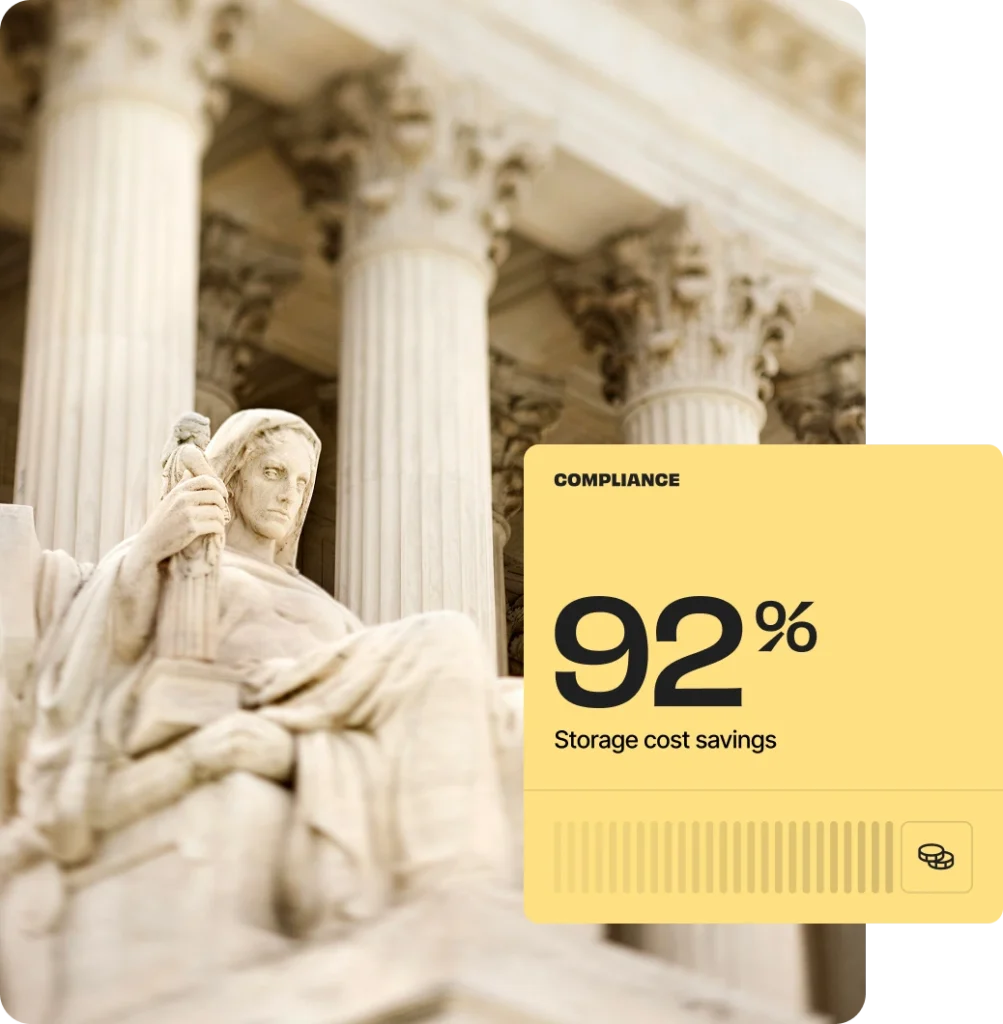 compliance cost savings on long-term retention of cloud data