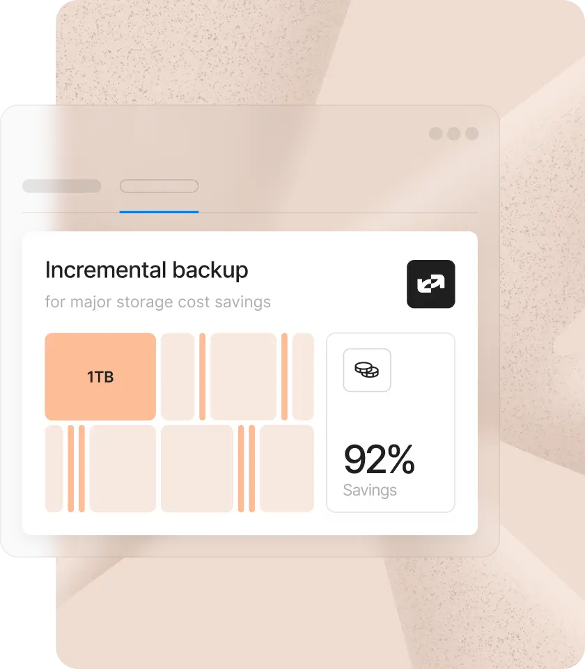 incremental archiving for 92% storage cost savings