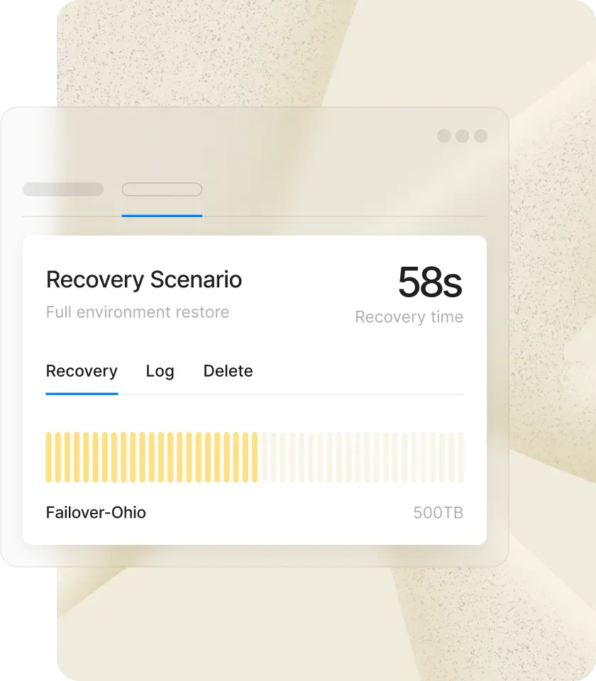 recovery scenarios progress bar