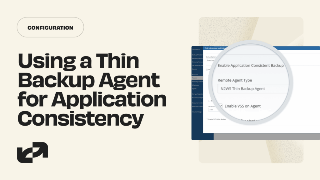 Using a Thin Backup Agent for Application Consistency