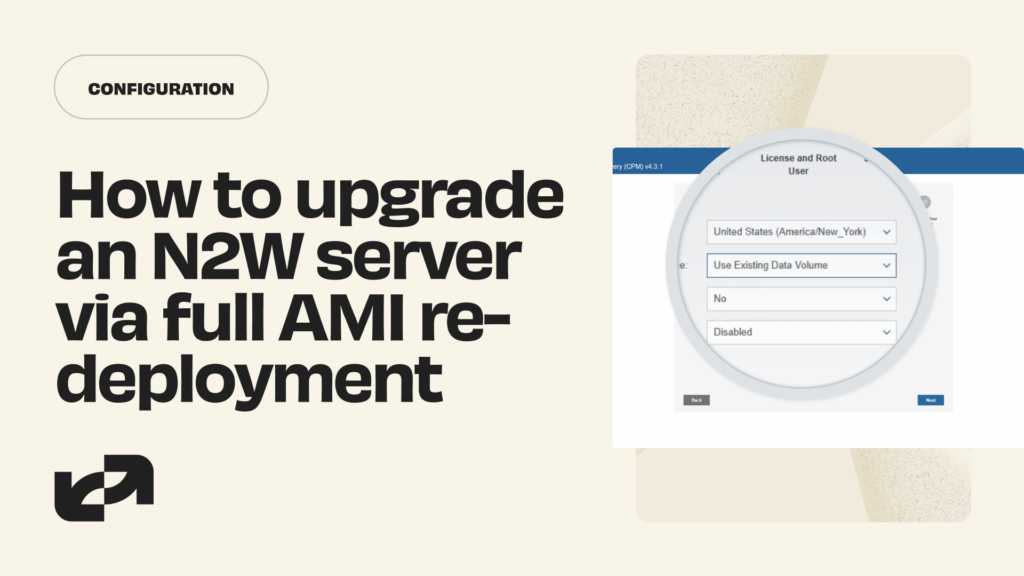 How to upgrade an N2W server via full AMI re-deployment