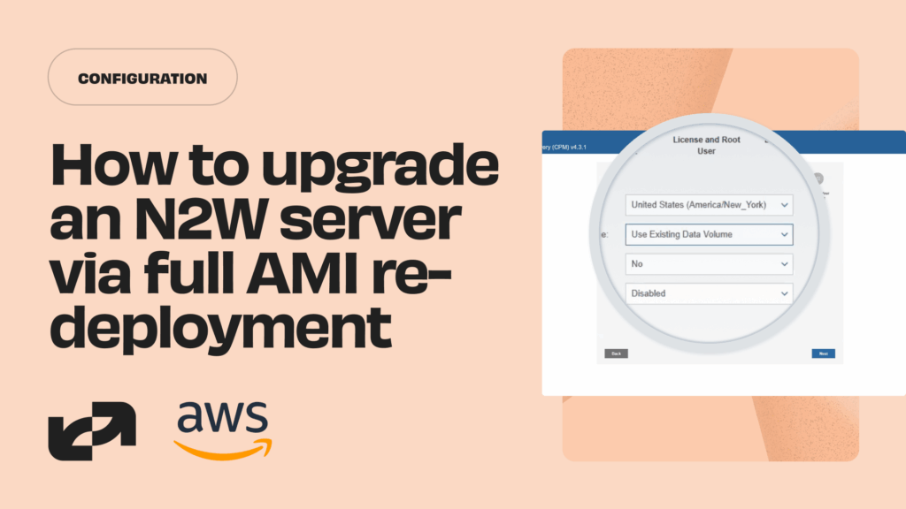 How to upgrade an N2W server via AMI re-deployment