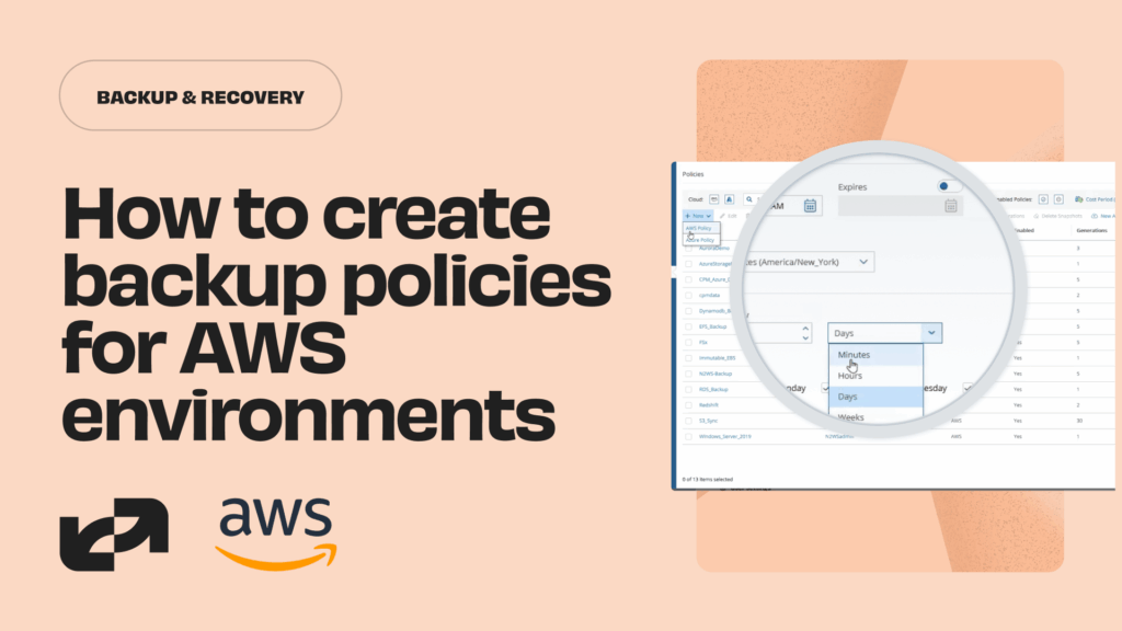 How to create backup policies for AWS environments