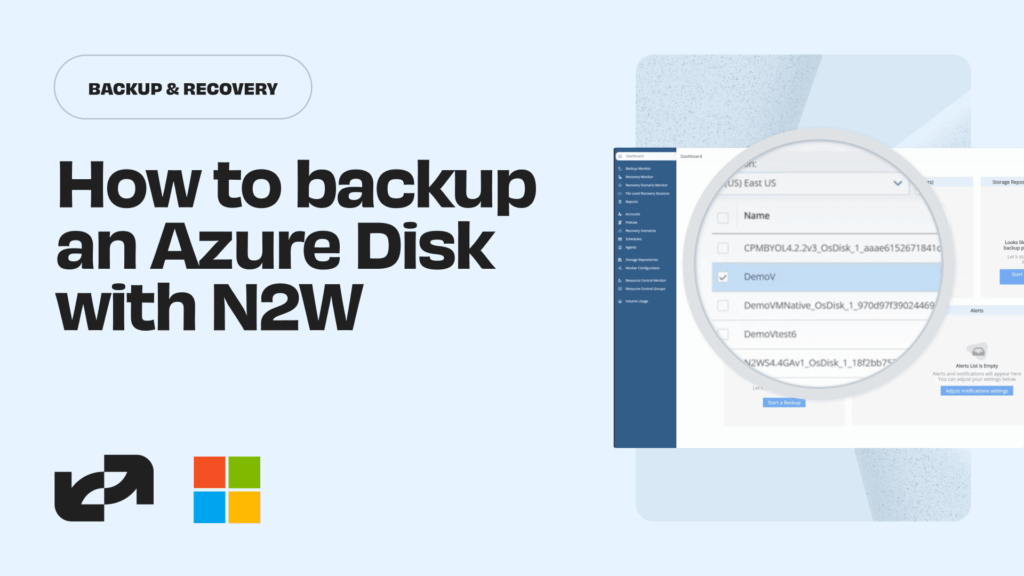 How to backup an Azure Disk with N2W