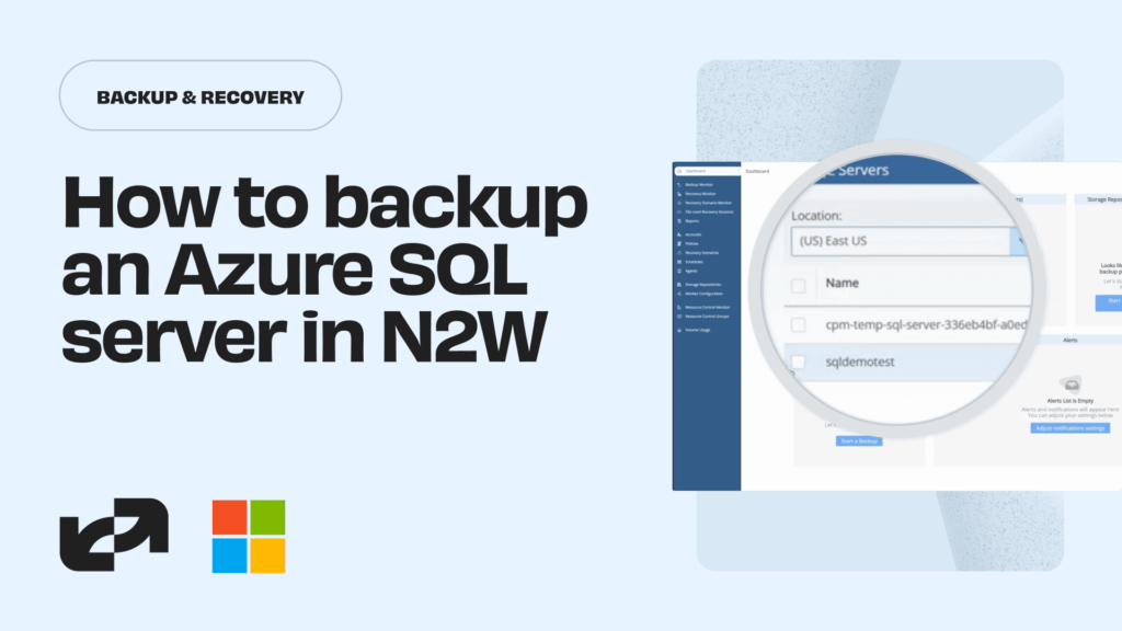 How to backup an Azure SQL server with N2W