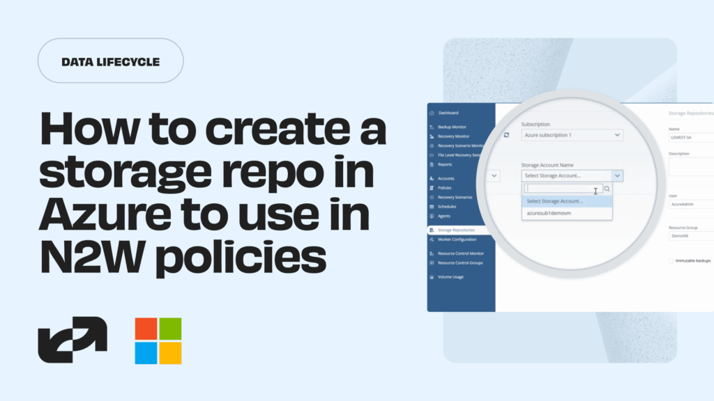 How to create a storage repo in Azure to use in N2W policies