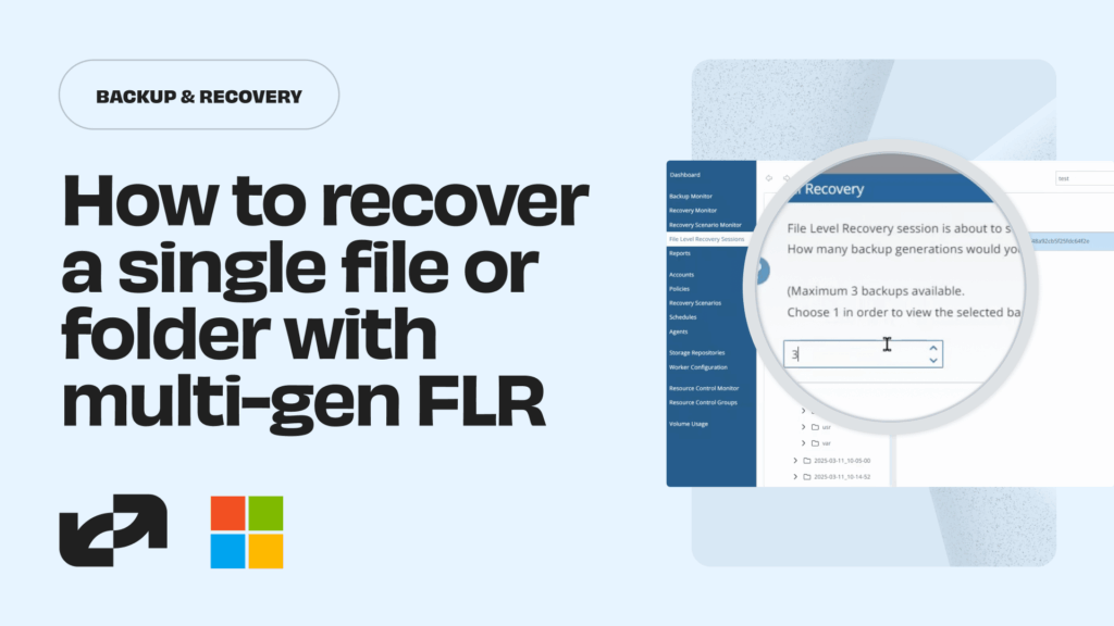 How to recover a single file or folder with multi-gen FLR for Azure