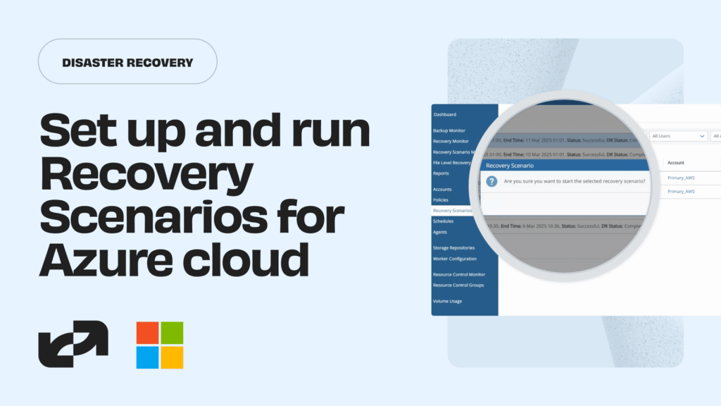 Set up and run Recovery Scenarios for Azure cloud