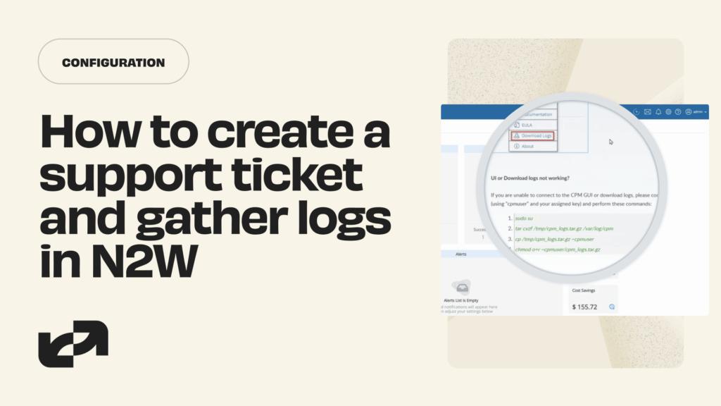 How to create a support ticket and gather logs