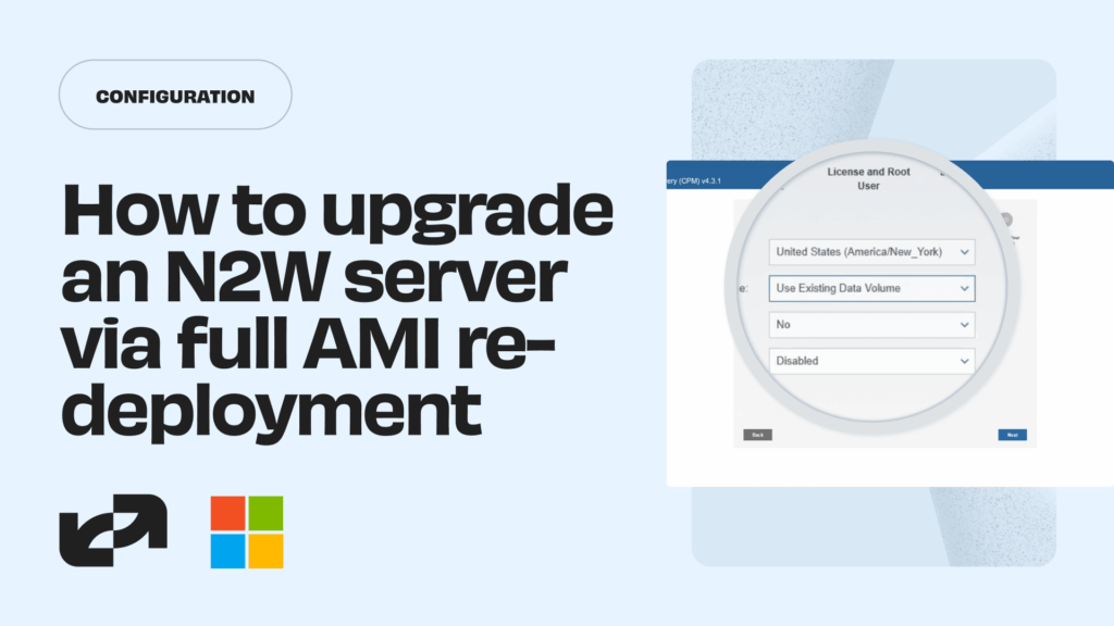 How to upgrade an N2W server via AMI re-deployment
