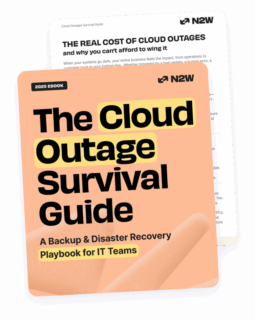 mockup of guide for surviving a cloud outage