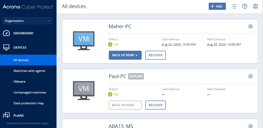 acronis screenshot