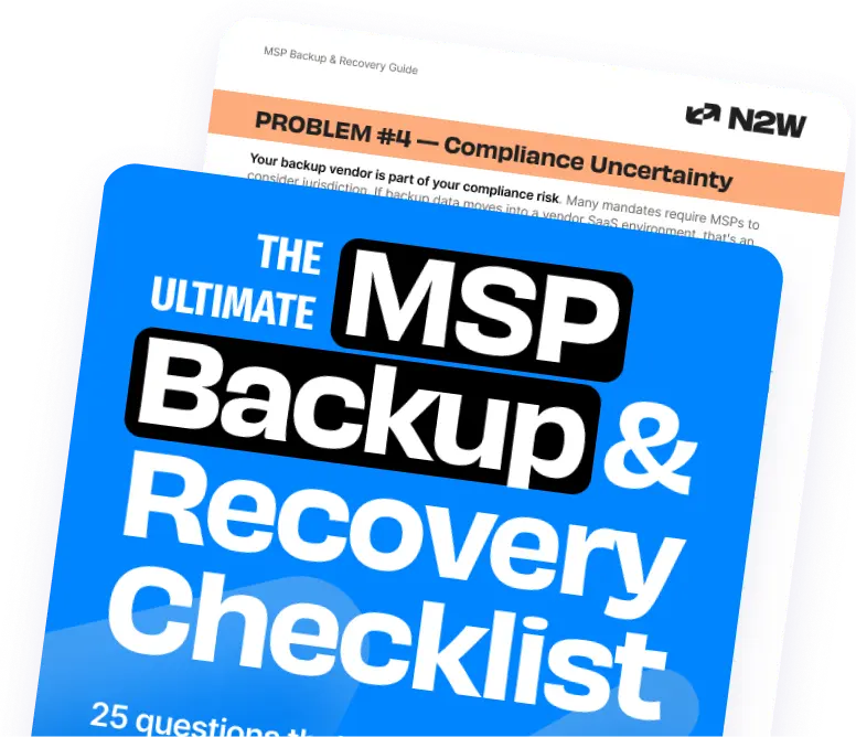 The Ultimate MSP Backup & Recovery Checklist - mockup image