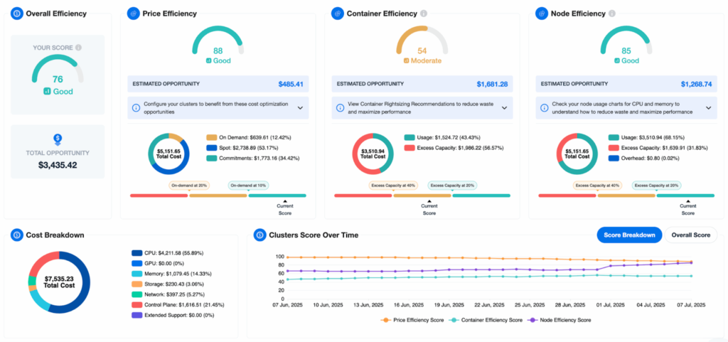 screenshot from nOps