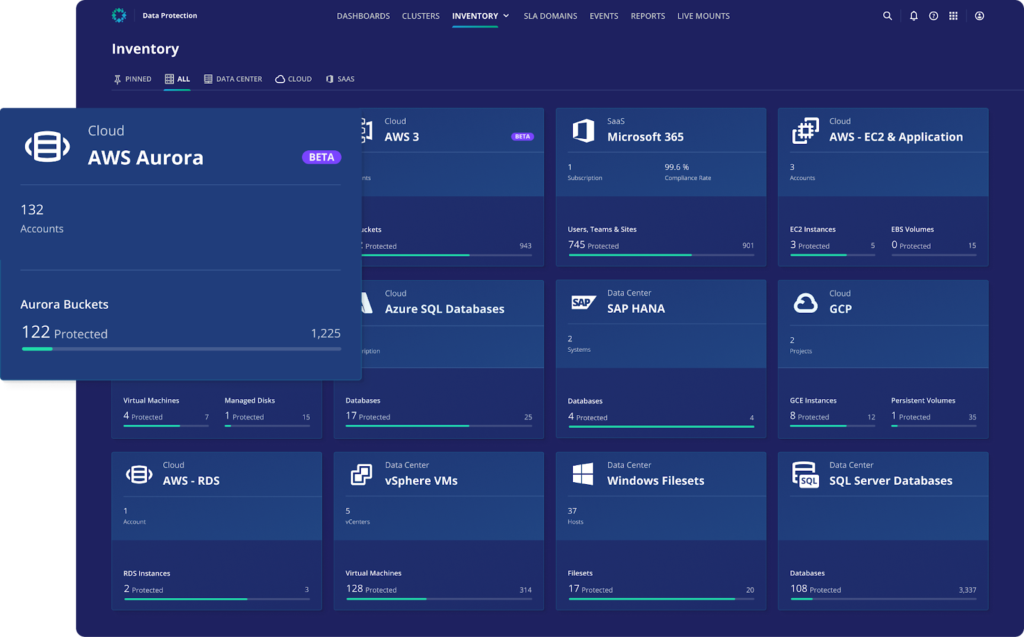 screenshot from rubrik