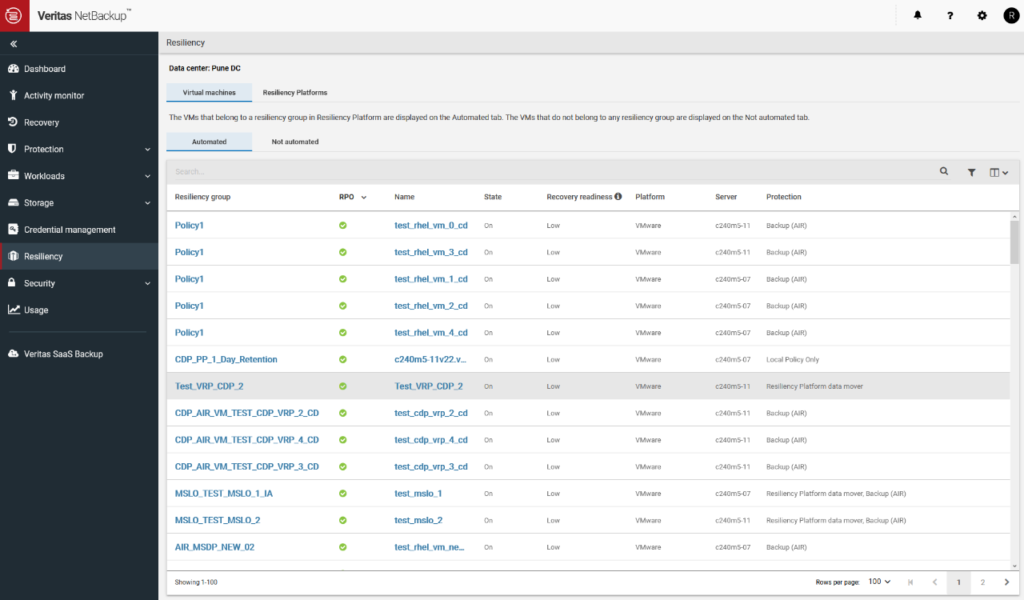 veritas screenshot