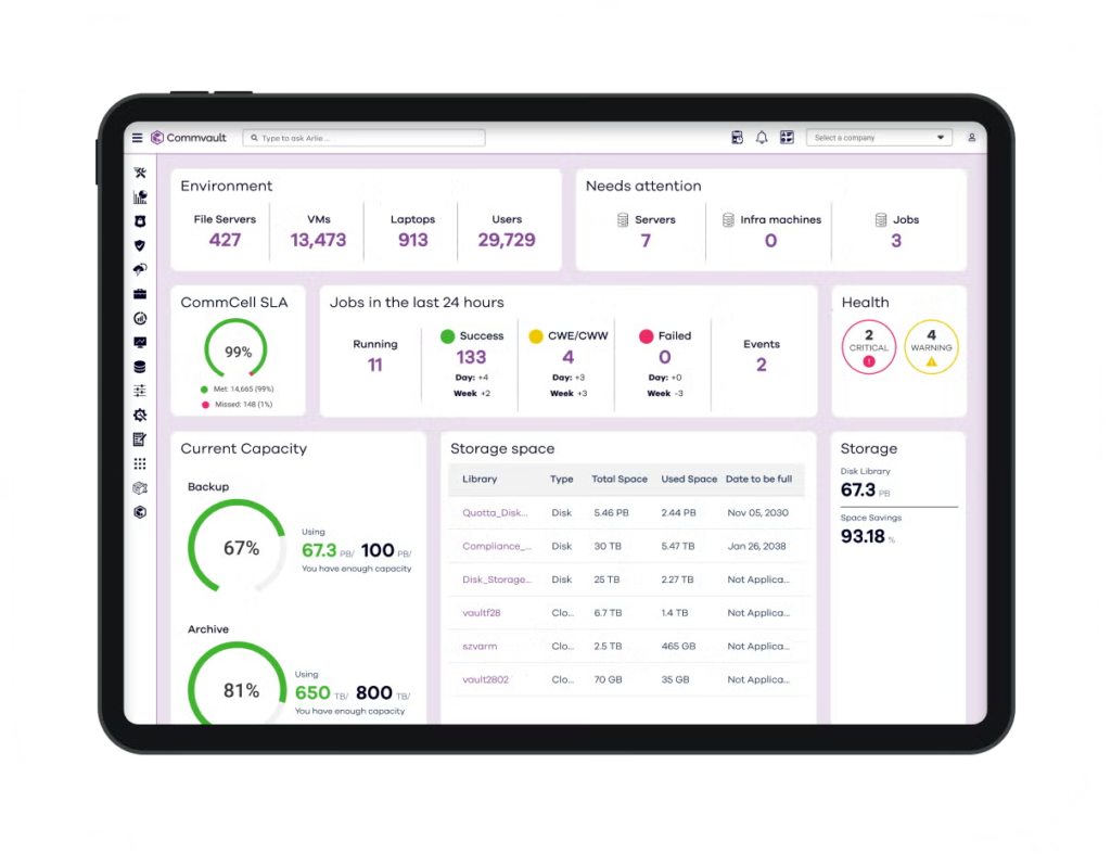 commvault screenshot