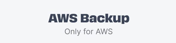 AWS Backup only for AWS